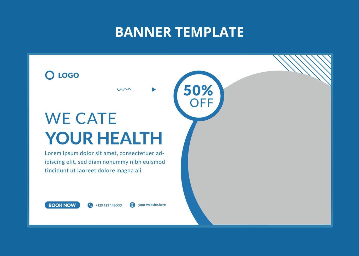 medicinsk hälsa vård webb baner mall. vektor