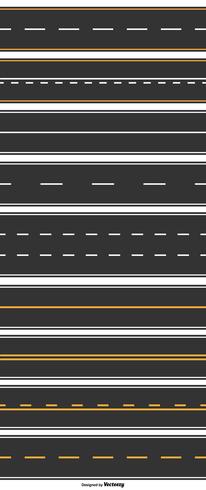 Vektor-Set von 9 Autobahnen vektor