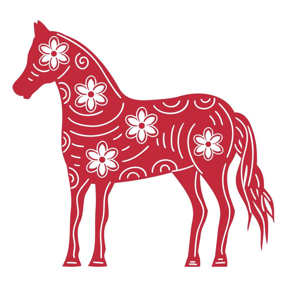 häst kinesisk zodiaken djur- vektor