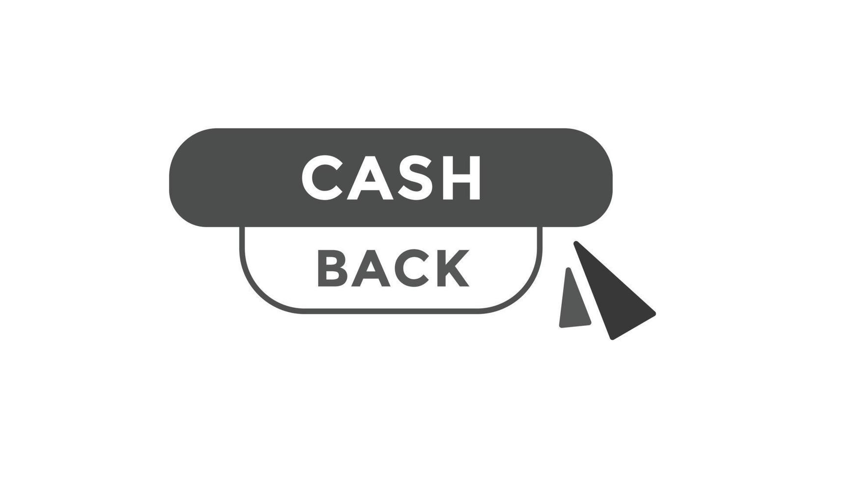 Cash-Back-Button-Web-Banner-Vorlagen. Vektor-Illustration vektor