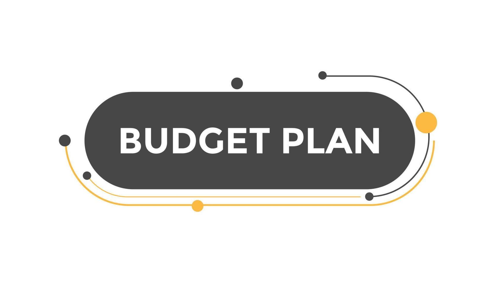 Budgetplan-Schaltflächen-Web-Banner-Vorlagen. Vektor-Illustration vektor