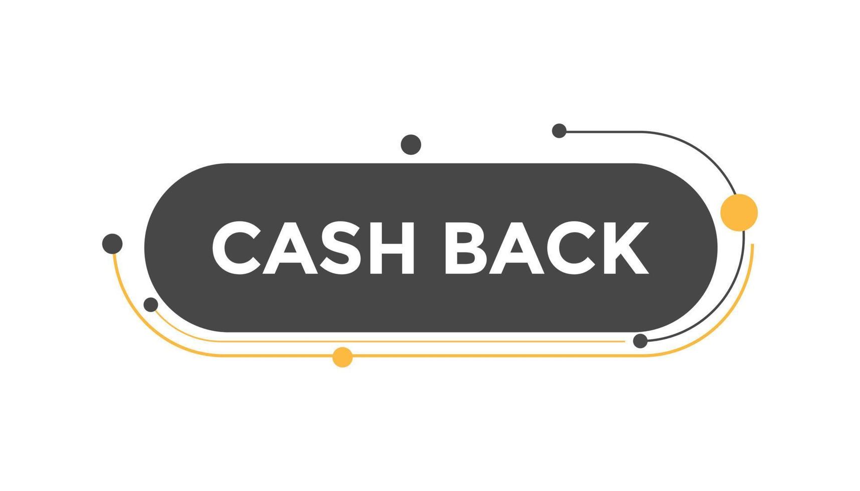 Cash-Back-Button-Web-Banner-Vorlagen. Vektor-Illustration vektor