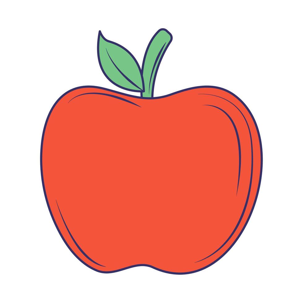 apple frukt ikon vektor