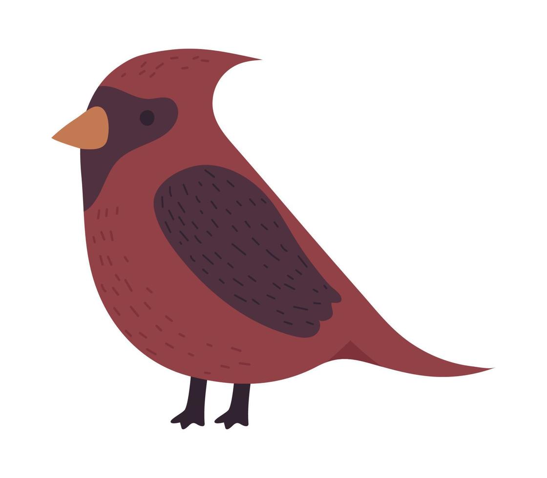 kardinal fågel vinter- djur- vektor