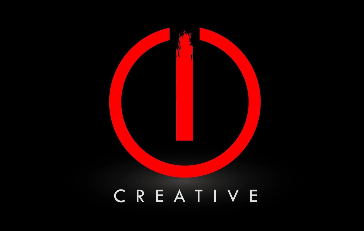 Ired-Bürsten-Logo-Design. kreative gebürstete Buchstaben Symbol Logo. vektor