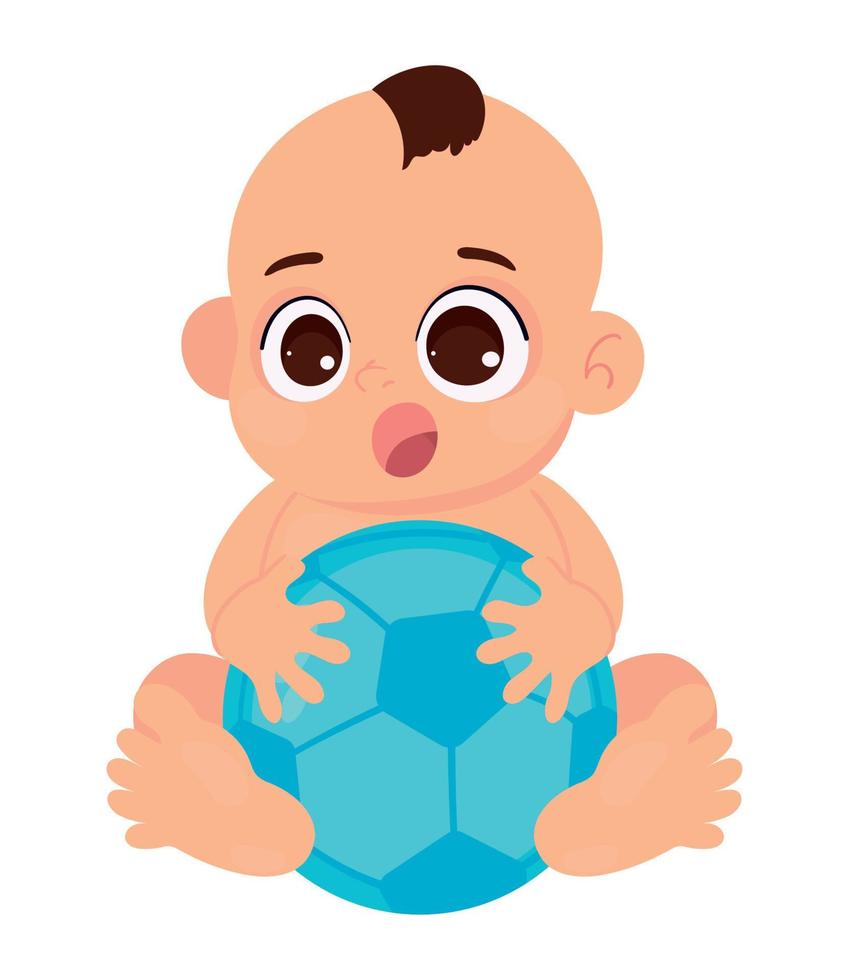 Baby mit Ball vektor