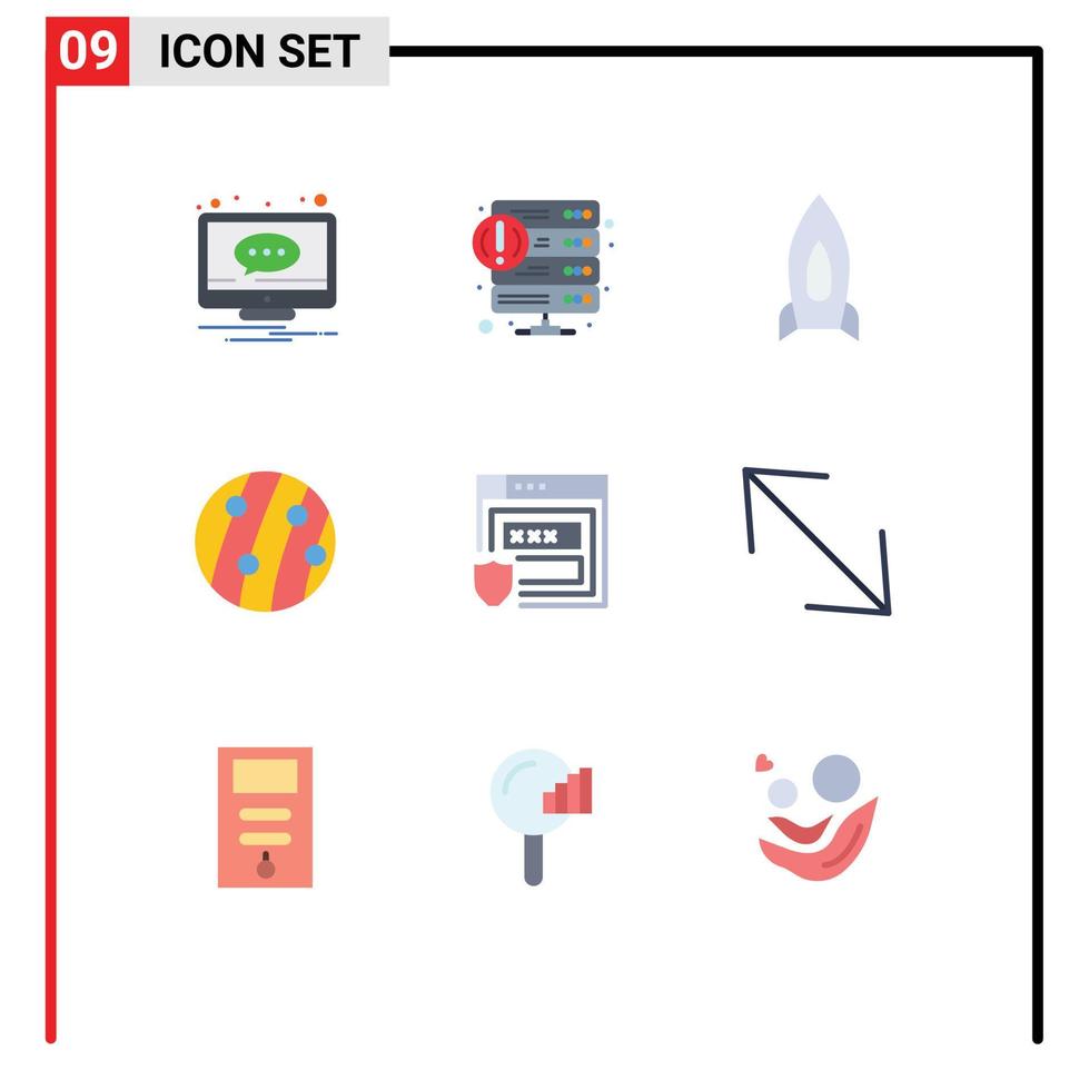 Packung mit 9 modernen flachen Farbzeichen und Symbolen für Web-Printmedien wie Kopfschuppen-Schuppen-Service Reisebeschleunigung bearbeitbare Vektordesign-Elemente vektor
