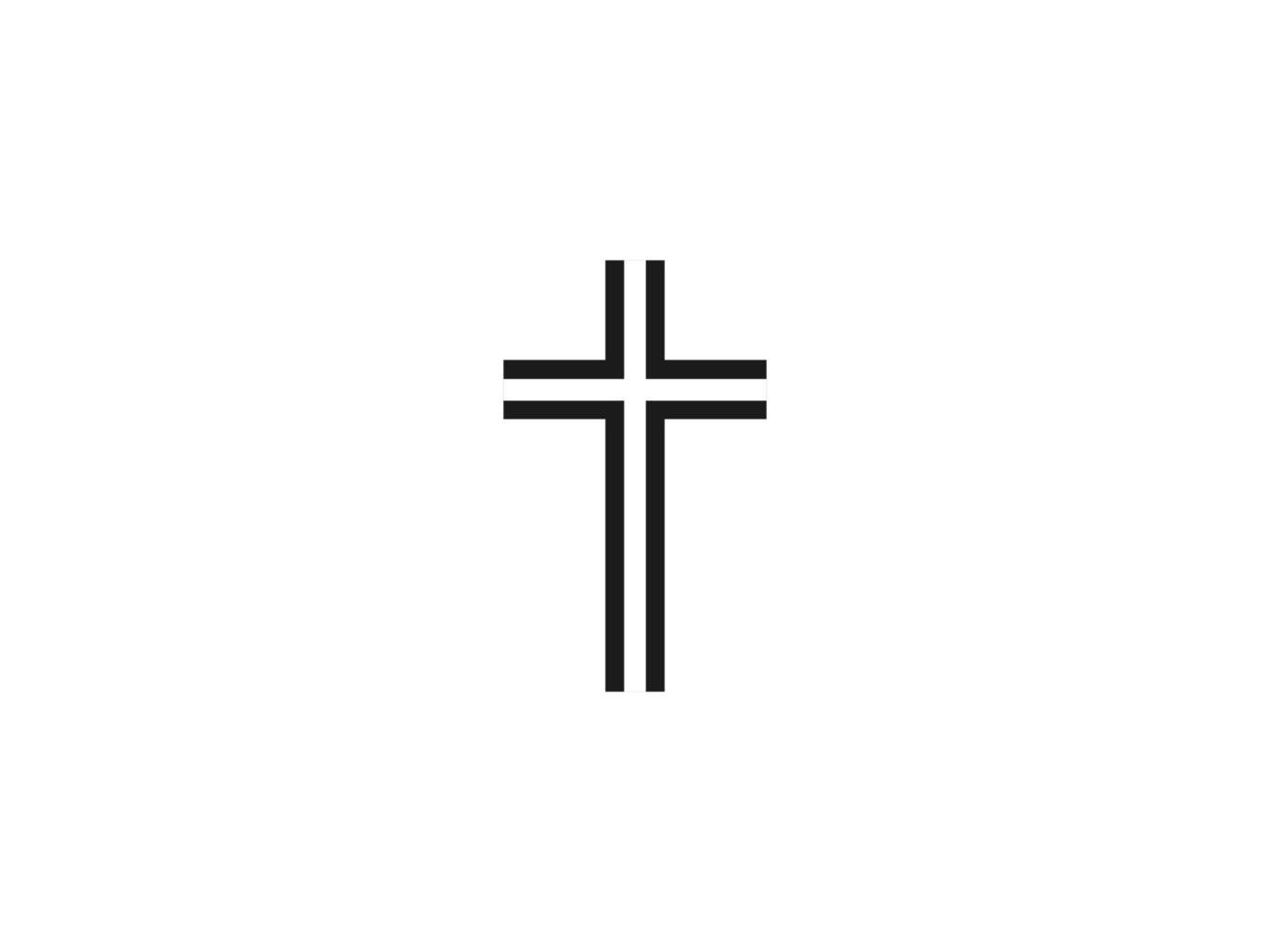 christliche Kreuzikonen-Vektorillustration auf weißem Hintergrund vektor
