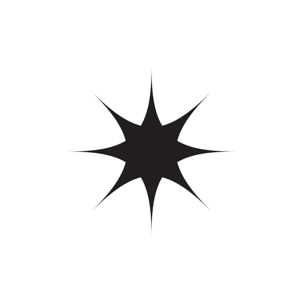 stjärna ikon. blinkande stjärnor. gnistrar, lysande brista. vektor illustration på vit bakgrund.