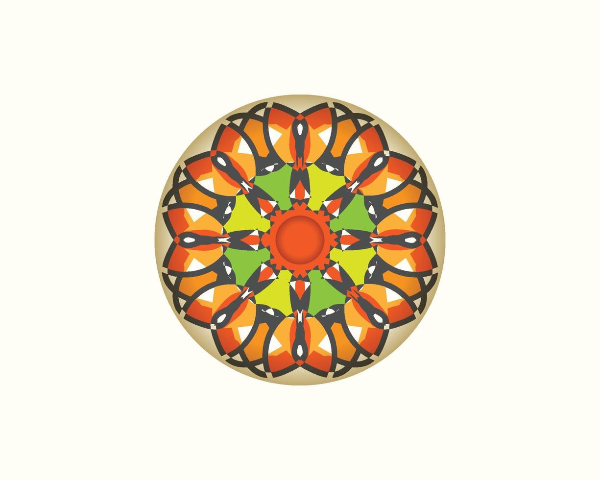 färgrik mandala. vektor illustration. islam, arabiska, indian, turkiska, Pakistan, kinesiska,