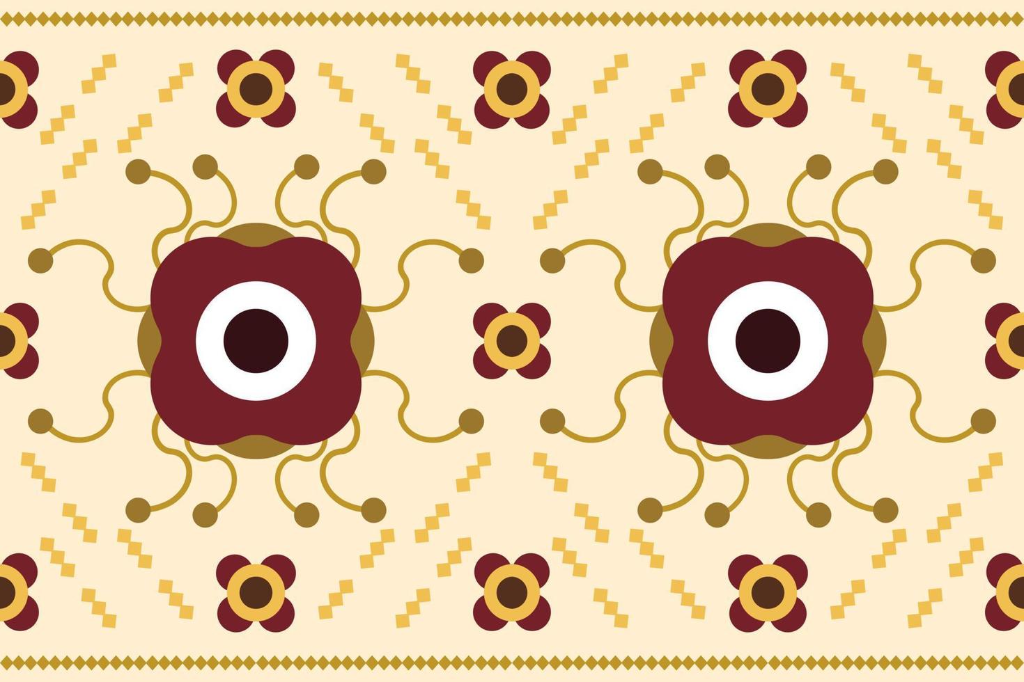 etnisk tyg mönster geometrisk stil. sarong aztec etnisk orientalisk mönster traditionell vit brun grädde bakgrund. abstrakt, vektor, illustration. använda sig av för textur, kläder, inslagning, dekoration, matta. vektor
