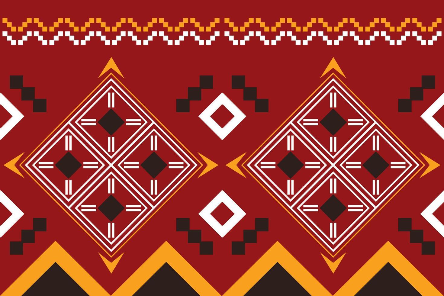 etnisk tyg mönster geometrisk stil. sarong aztec etnisk orientalisk mönster traditionell djupröd röd bakgrund. abstrakt, vektor, illustration. använda sig av för textur, kläder, inslagning, dekoration, matta. vektor