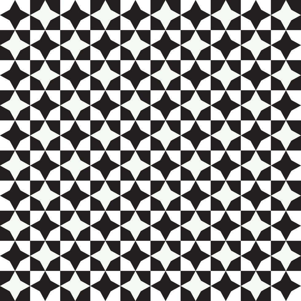Nahtloser Mustervektor des geometrischen quadratischen Dreiecksmusters mit Farbe Schwarzweiss. hintergrunddesign im minimalen konzept für stoffmuster, dekoration oder tapete. vektor