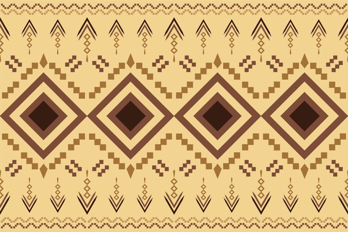 etnisk tyg mönster geometrisk stil. sarong aztec etnisk orientalisk mönster traditionell vit brun grädde bakgrund. abstrakt, vektor, illustration. använda sig av för textur, kläder, inslagning, dekoration, matta. vektor