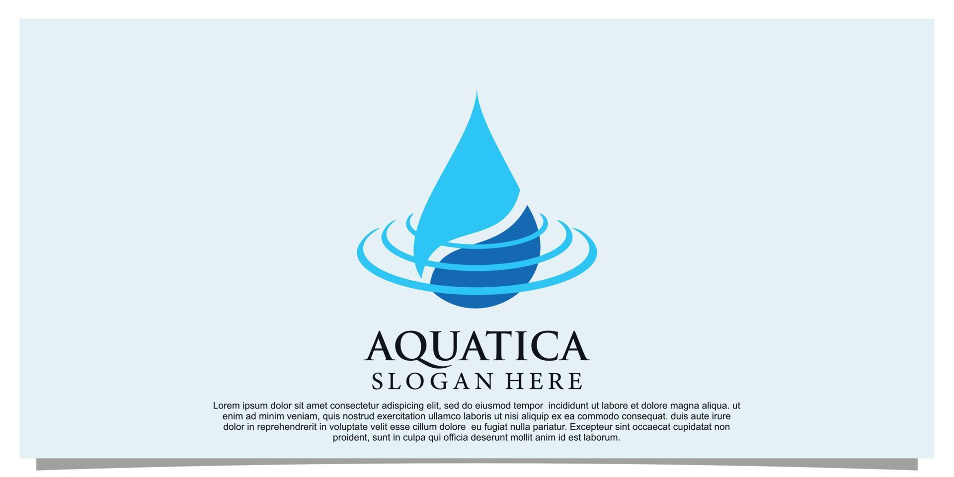 Wasser-Logo-Design mit Splash-Effekt einfaches Konzept Premium-Vektor Teil 4 vektor