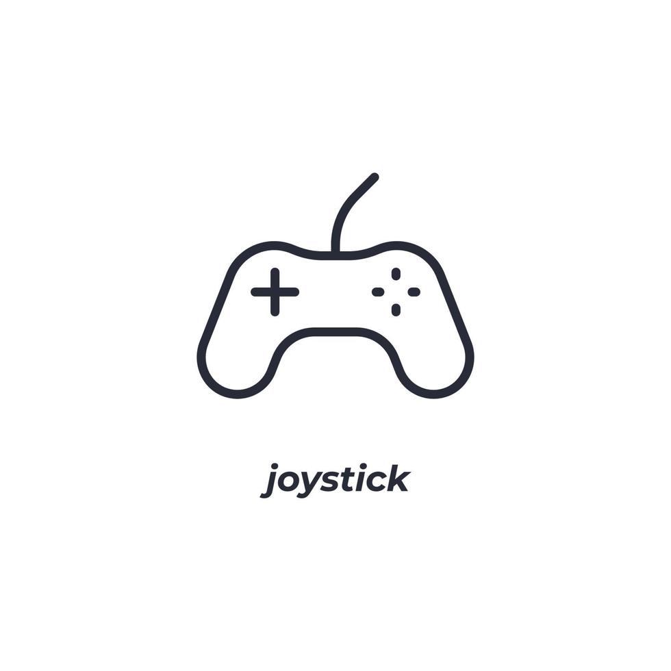 Vektor-Zeichen-Joystick-Symbol ist auf einem weißen Hintergrund isoliert. Symbolfarbe editierbar. vektor