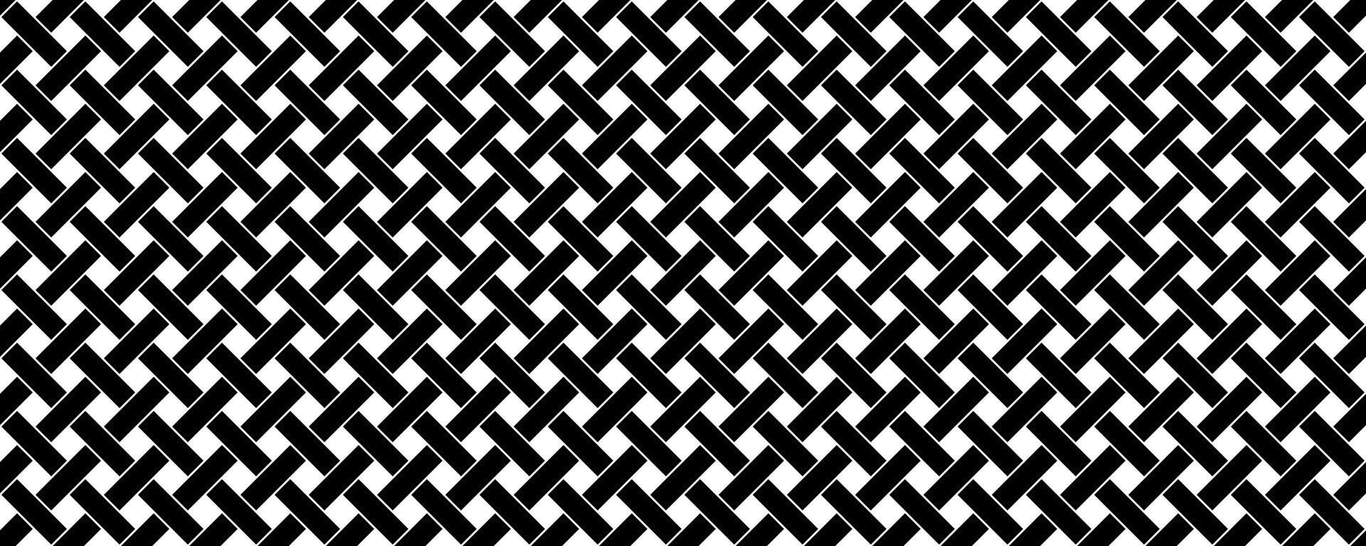 Schwarz-Weiß-Monochrom-gewebtes nahtloses Muster vektor