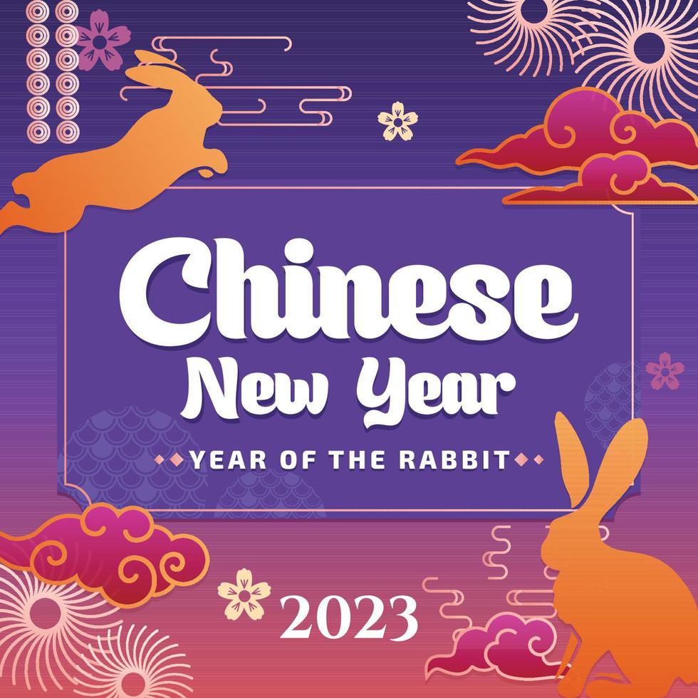 chinesische neujahrsgrußkarte 2023 vektor