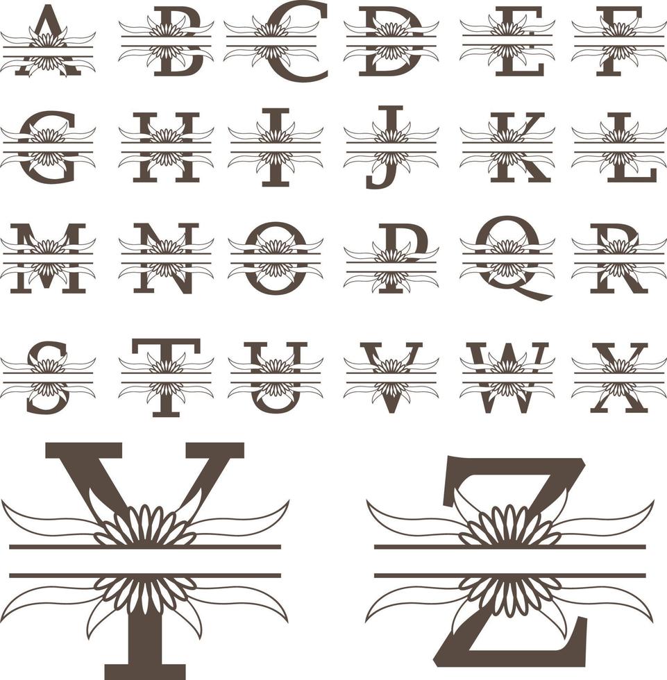 Alphabet-Buchstaben-Monogramm-Design vektor