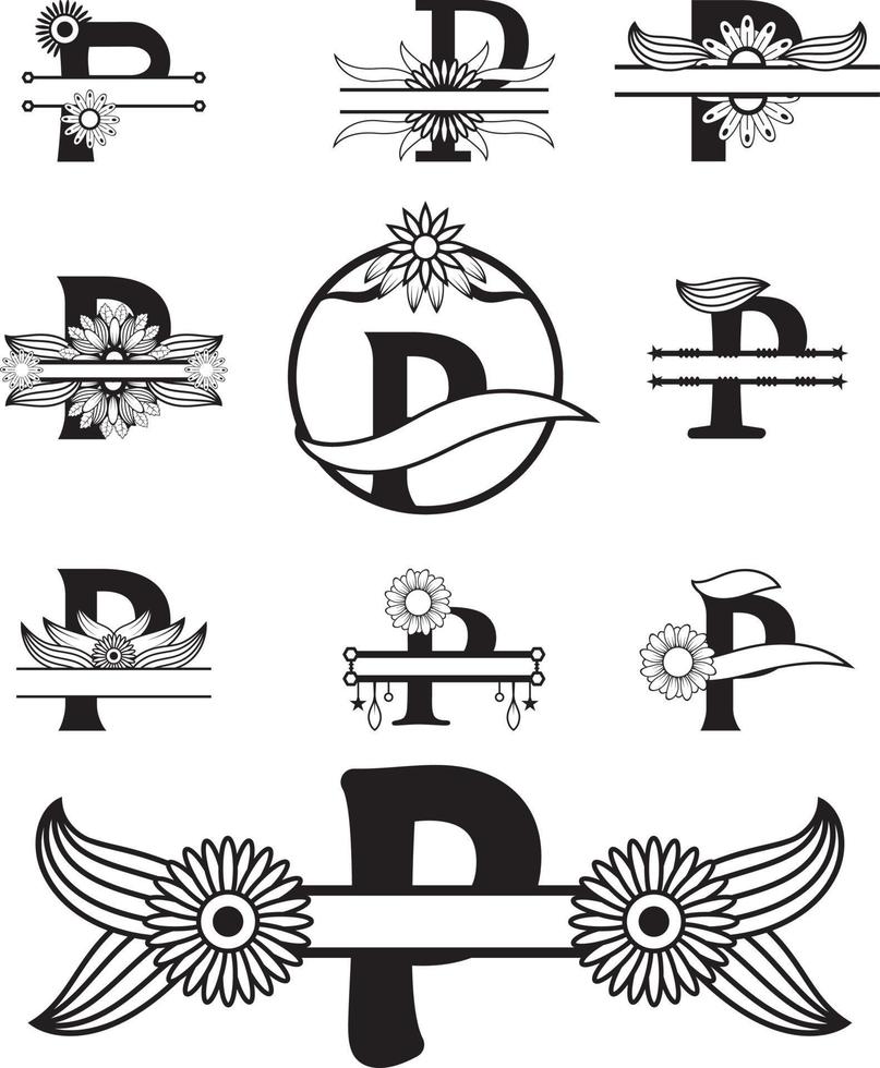 alfabet brev monogram design. bröllop logotyp vektor