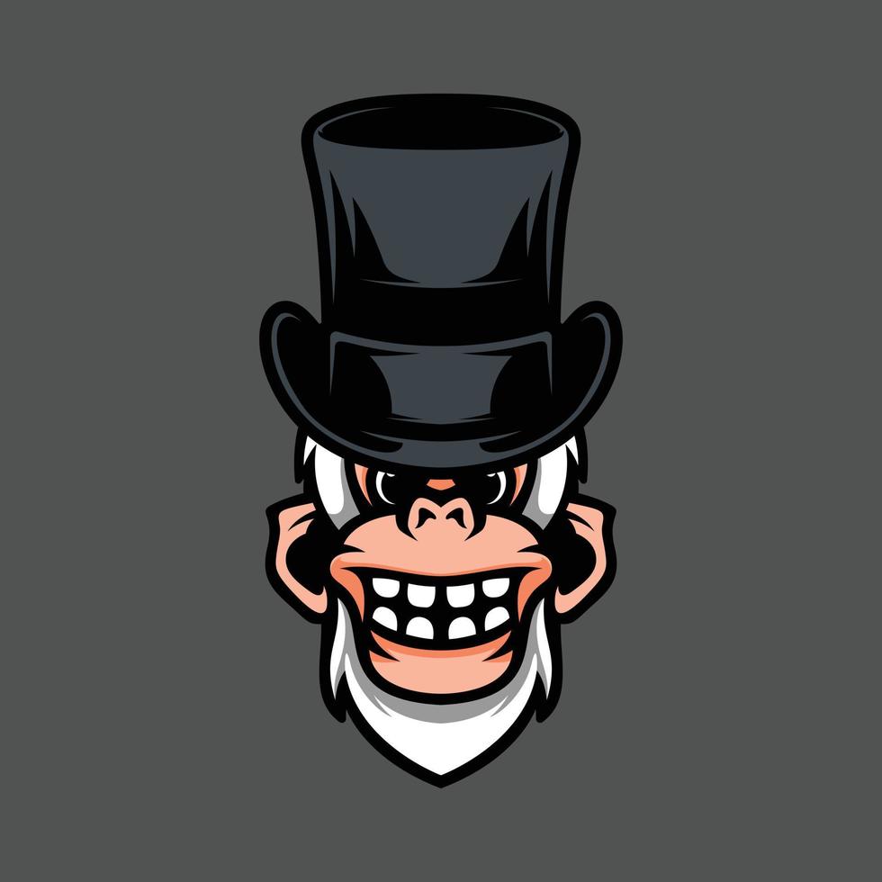 yeti tophat maskot design vektor