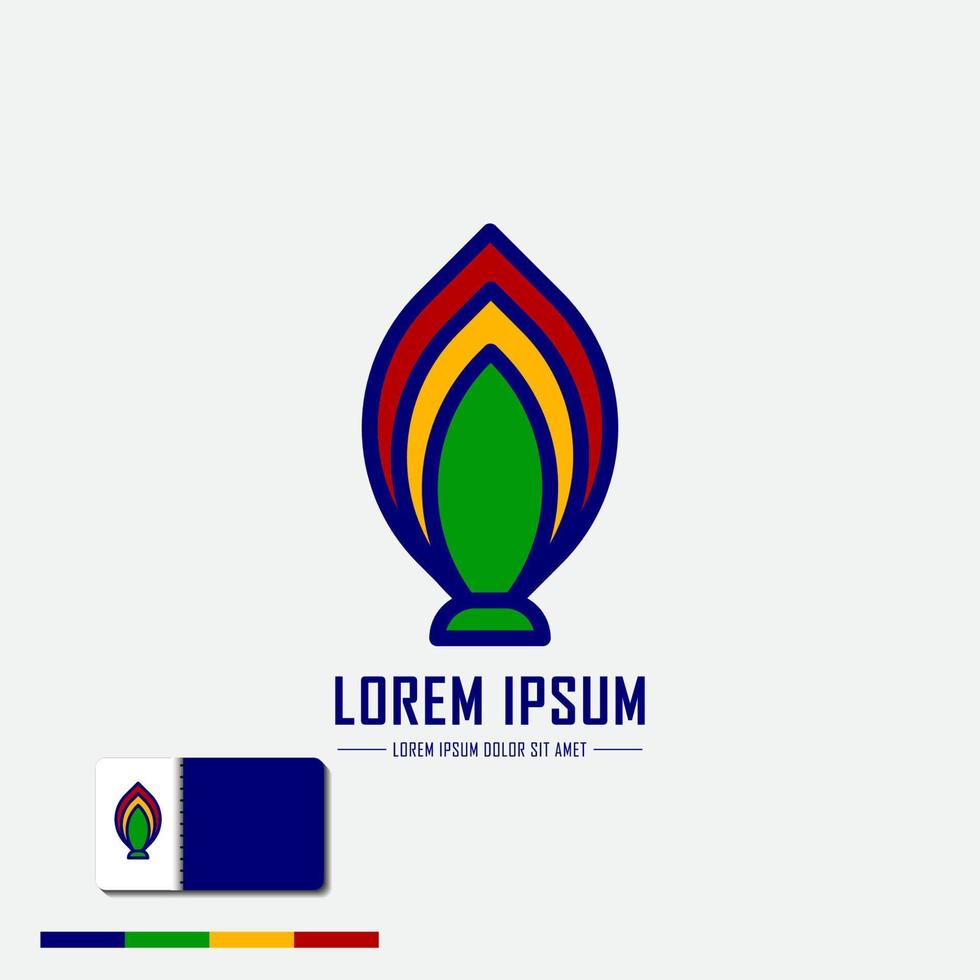 Illustrationsfeuer-Logo-Vektordesign mit Visitenkartenvorlage, geeignet für Web- und mobiles Grafikdesign, Firmenlogo, Geschäftsprodukte im Markt auf weißem Hintergrund vektor