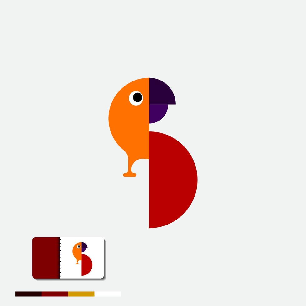 enkel och elegant djur- logotyp illustration. fågel logotyp design med företag kort mall lämplig för företags- identitet, hemsida, mobil se och logotyper. logotyp mall vektor