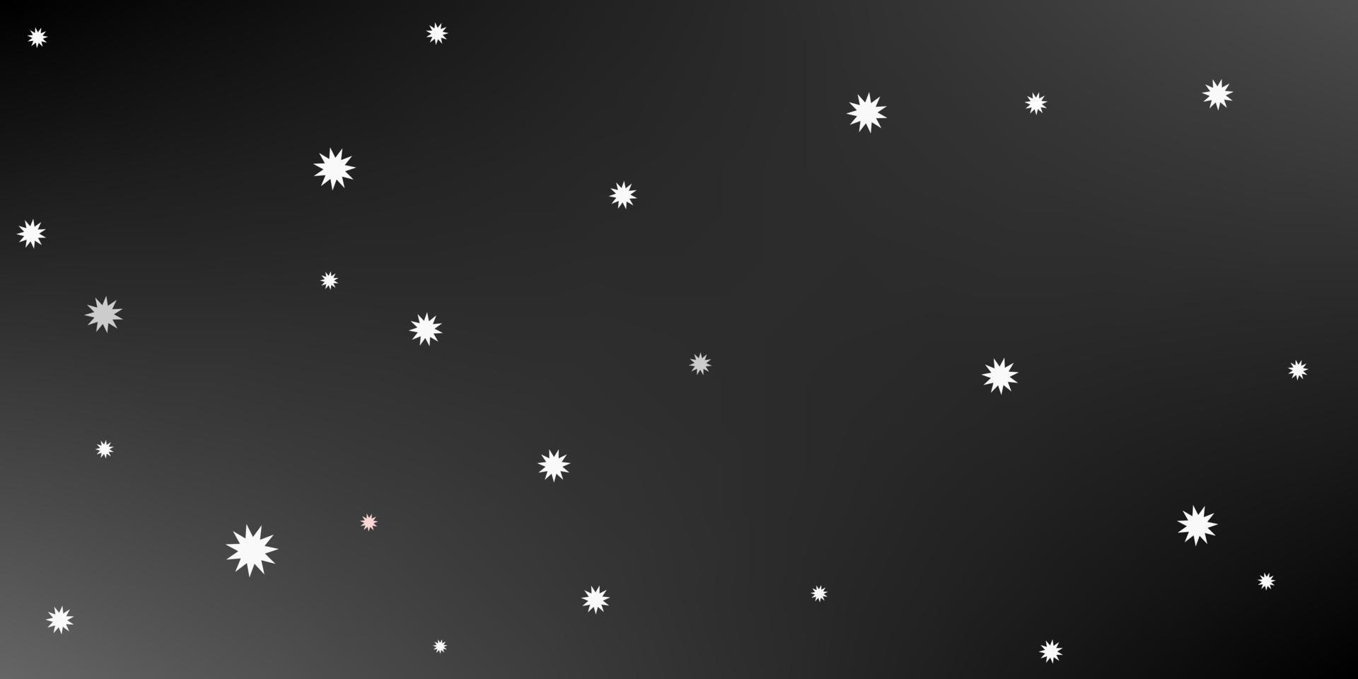 schwarzer oder grauer oder dunkler leuchtender Hintergrund mit weißen Punkten als Sterne oder Schneeflocken. vektor
