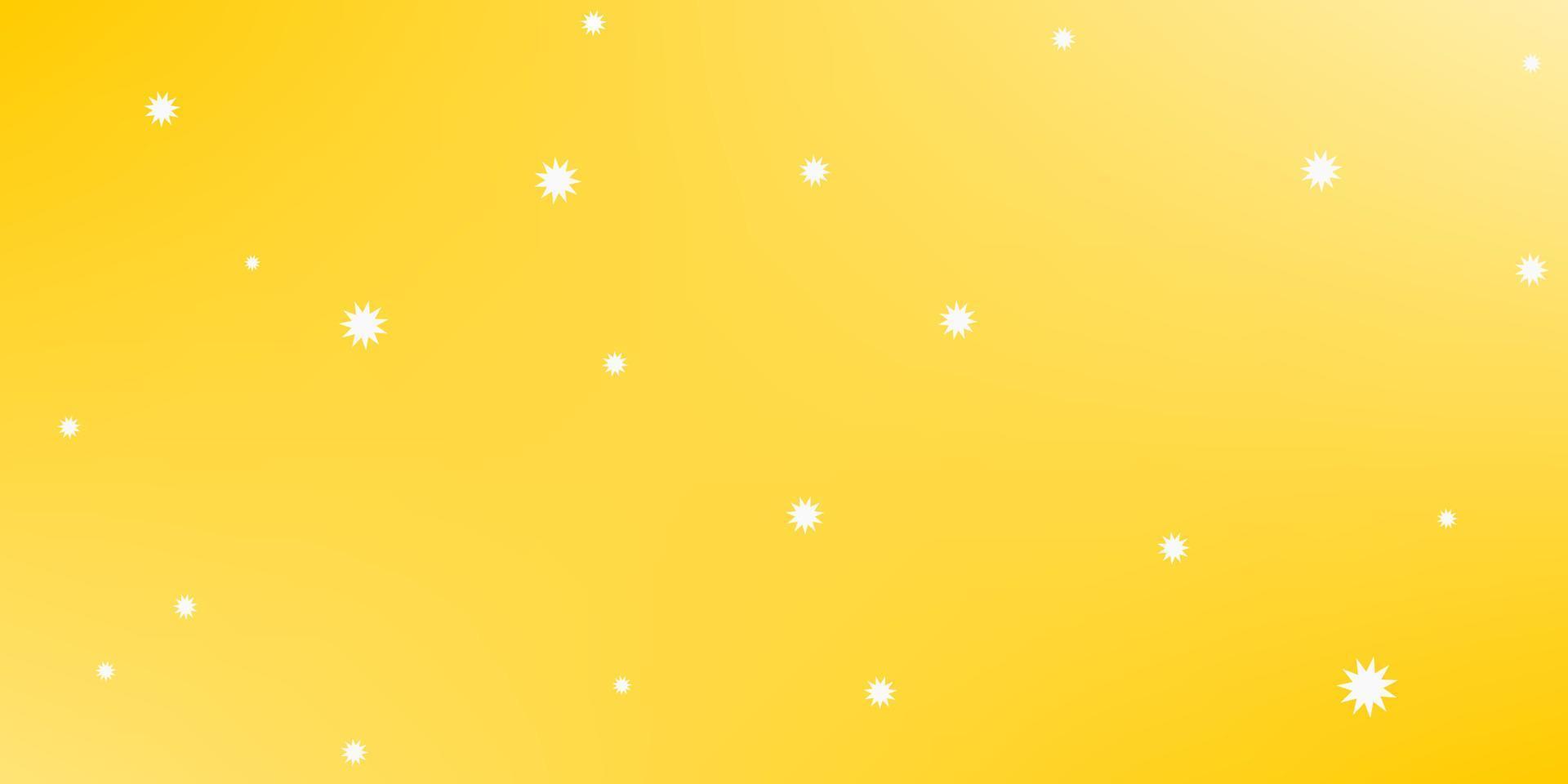 ljus gul glöd bakgrund med vit prickar som stjärnor eller snöflingor. vektor