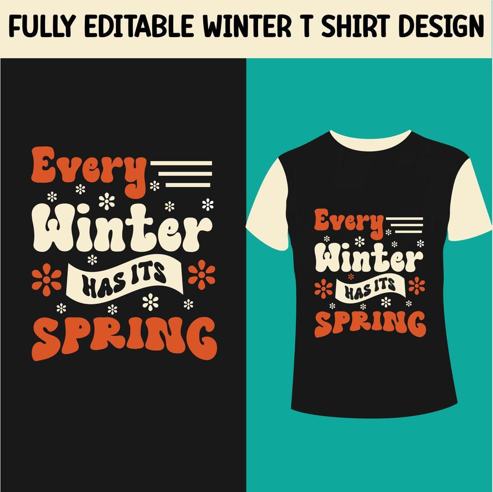 vinter t-shirt design vektor