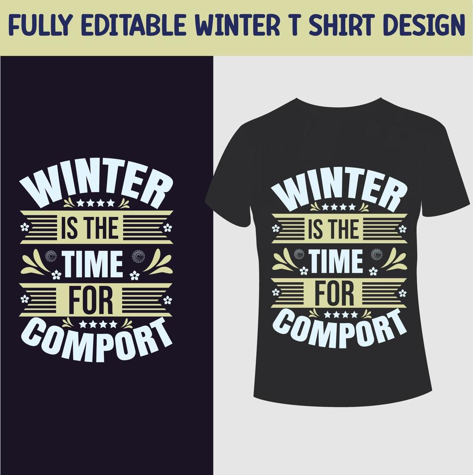 vinter t-shirt design vektor