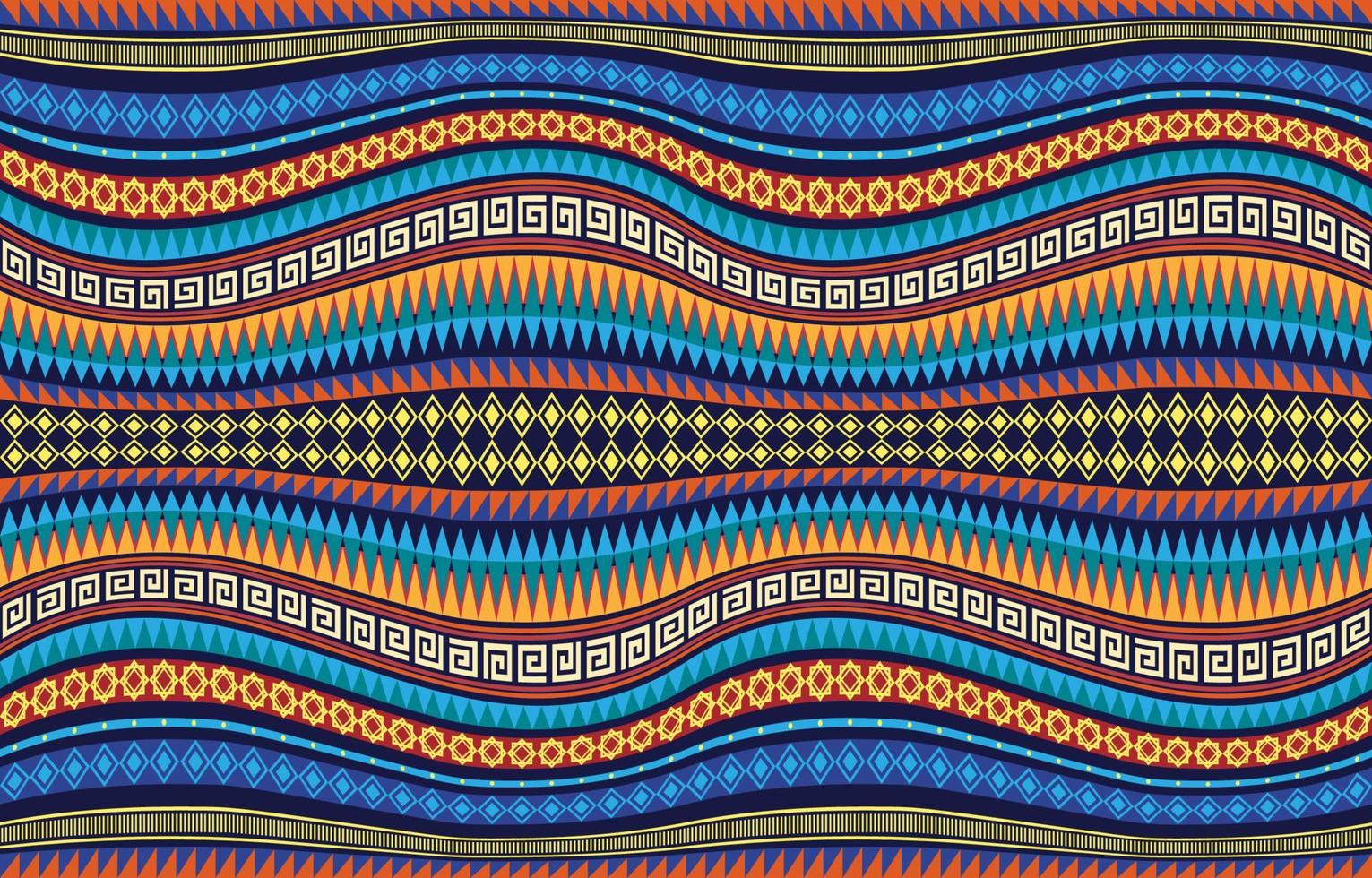 textil- mönster vågig diagonal kurva Ränder. etnisk geometrisk stam- inföding aztec arabesk tyg matta indisk arab afrikansk sömlös mönster. utsmyckad linje grafisk broderi stil. vektor