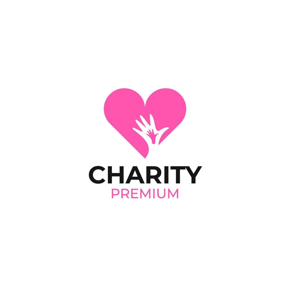 platt kärlek hand välgörenhet ge hjälp för mänskligheten begrepp design illustration vektor