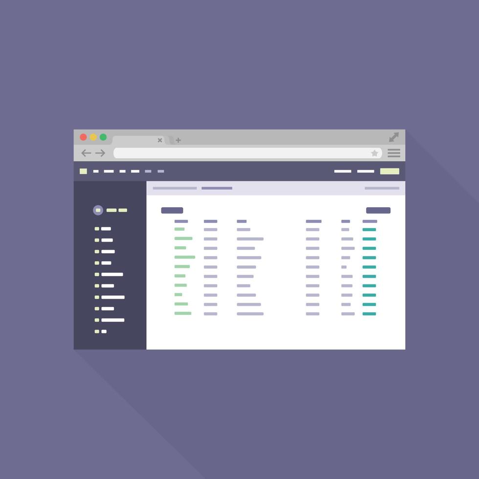 browser i platt stil. vektor illustration