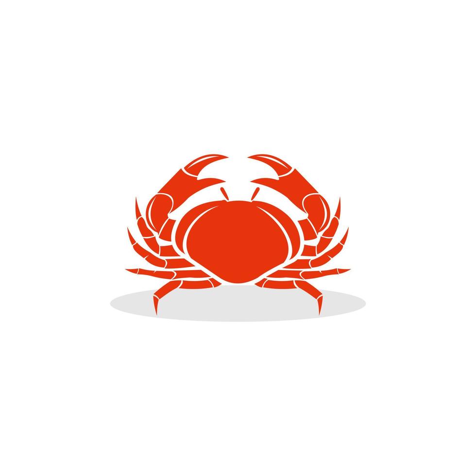 Krabben-Logo-Vorlage mit weißem Hintergrund. geeignet für Ihre Designanforderungen, Logos, Illustrationen, Animationen usw. vektor