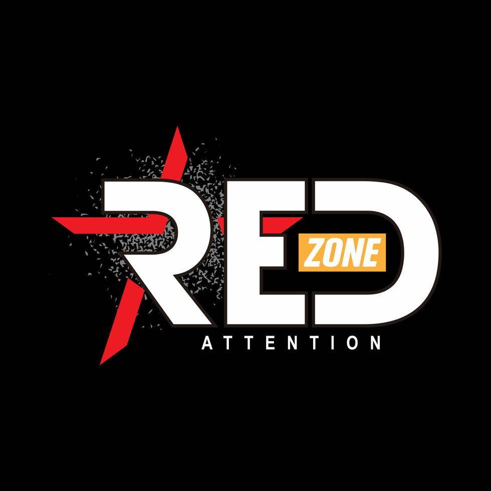 Red Zone Slogan Text Vektor Typografie Design