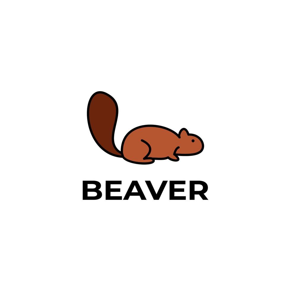 bäver logotyp design vektor