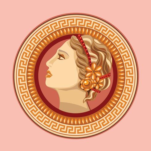 Aphrodite Forntida Grekisk Logo Vector