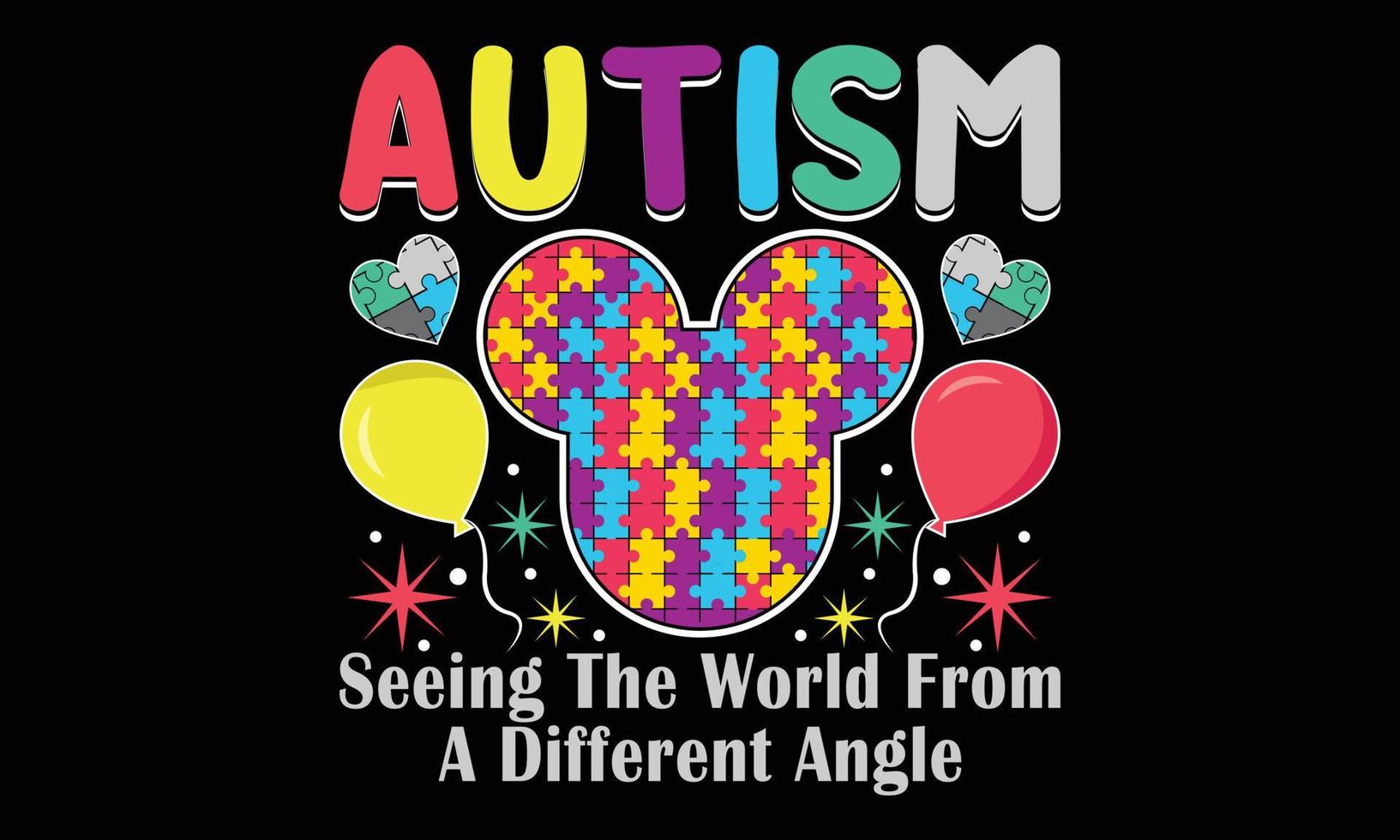 Lycklig autism medvetenhet dag typografi t-shirt design. motiverande autism dag typografi t-shirt kreativ ungar, och typografi autism vektor illustration.