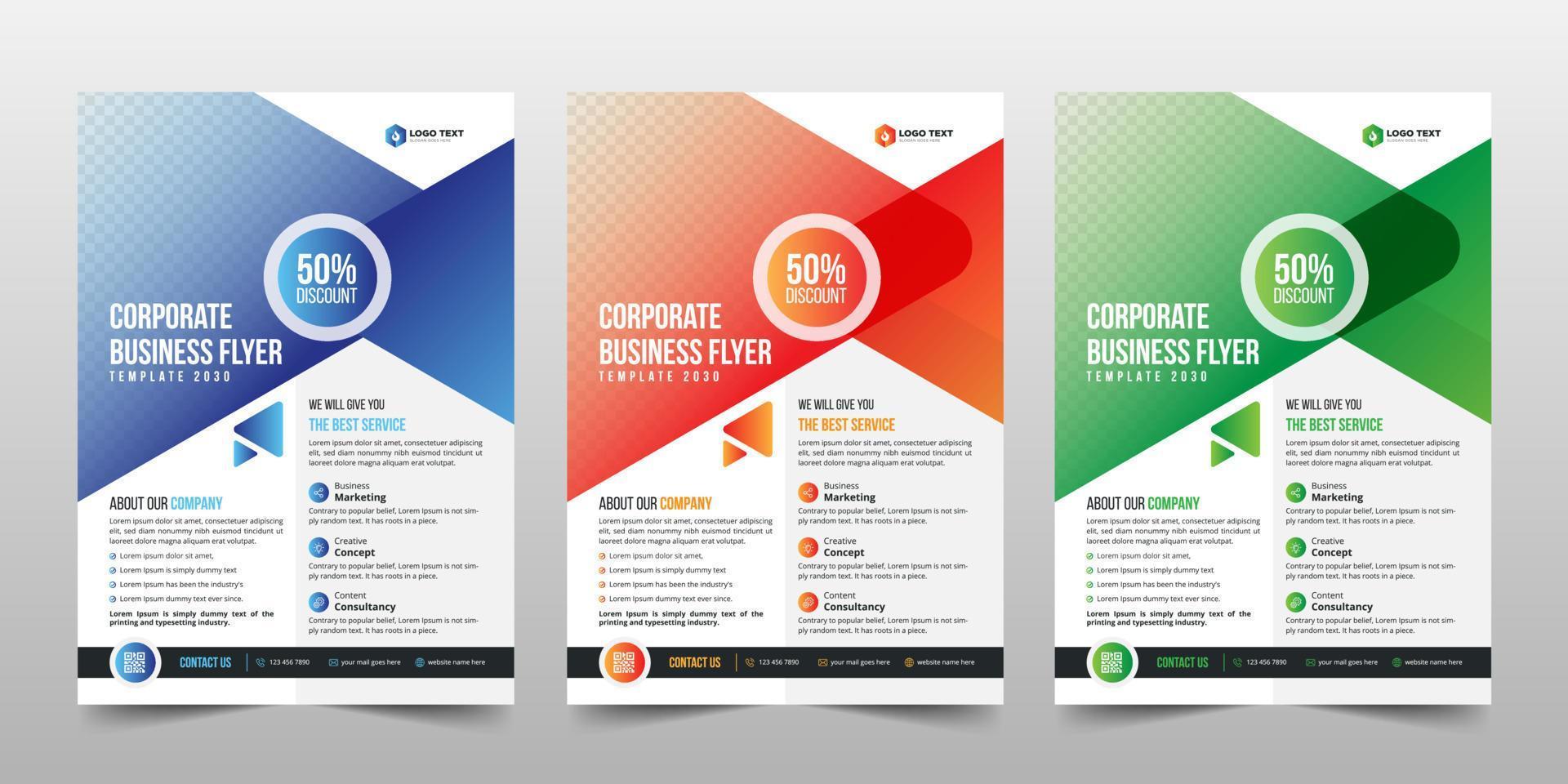 kreative Corporate Business Flyer Broschüre Vorlagendesign vektor
