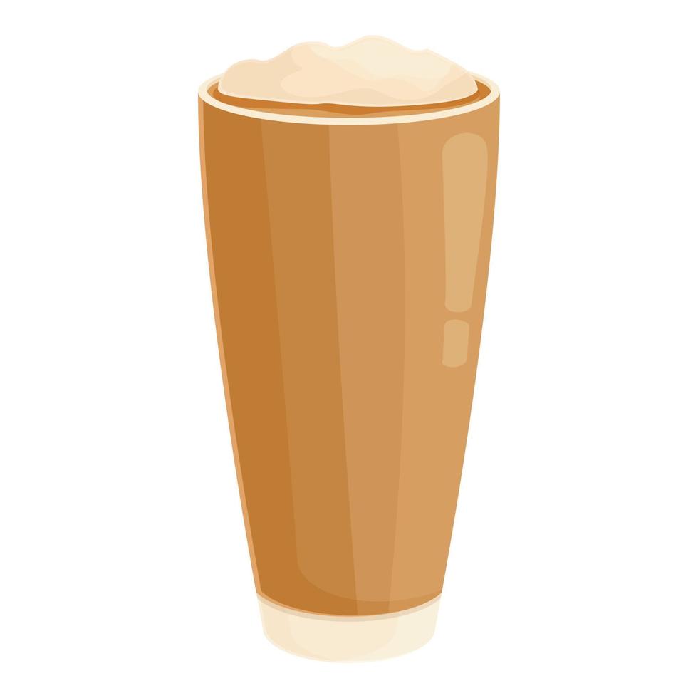 Brauner kalter Kaffee-Symbol-Cartoon-Vektor. Café trinken vektor