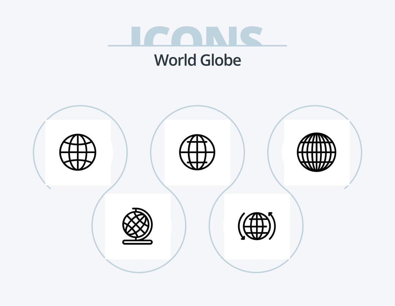 Globus-Line-Icon-Pack 5 Icon-Design. . Globus. Stand. global. Globus vektor