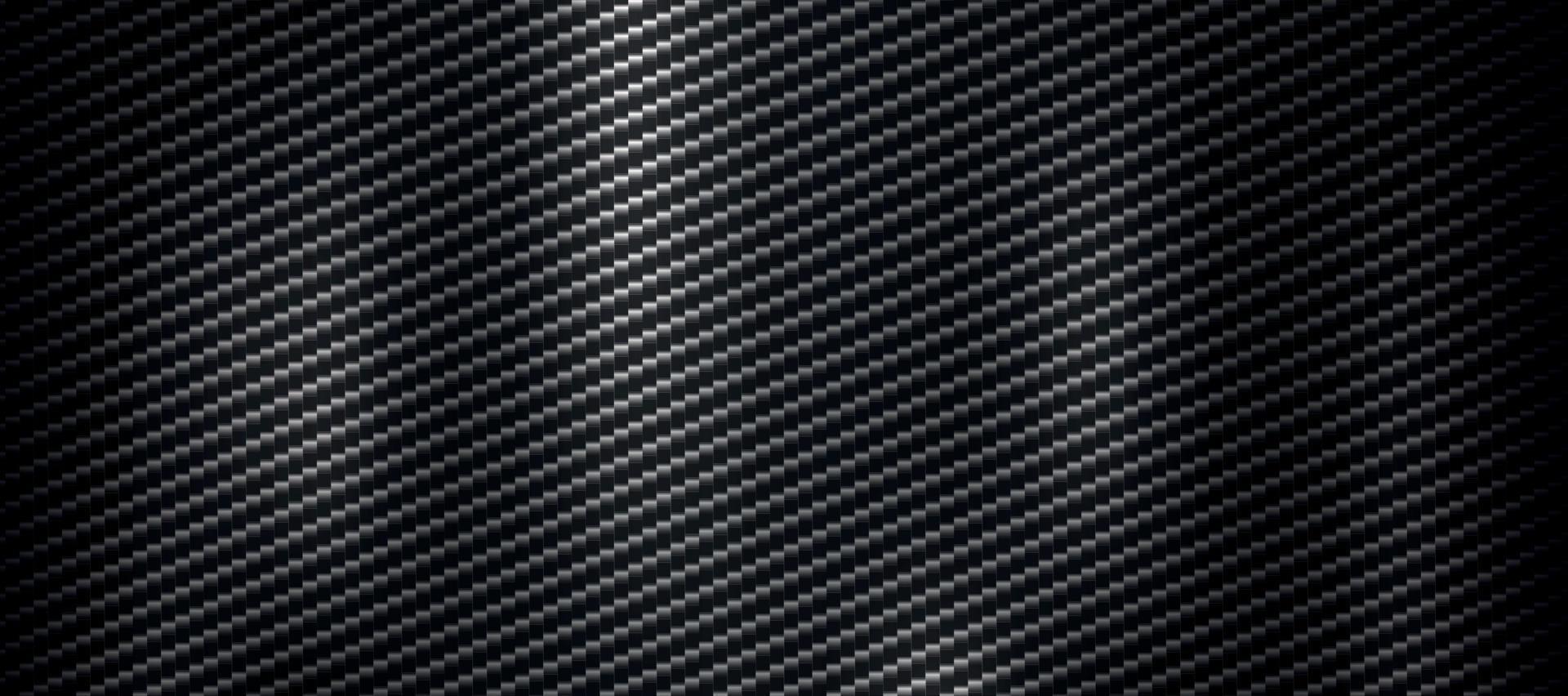 panorama- mörk kol fiber textur med slingor - vektor