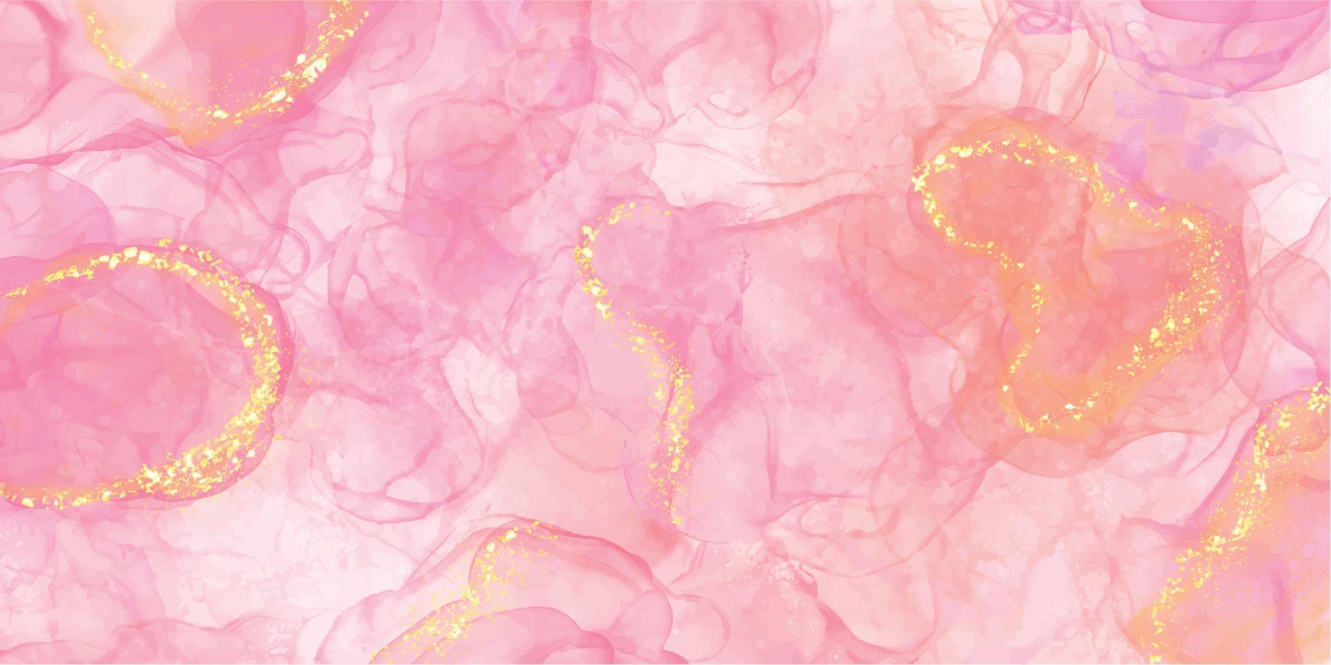 korall rosa marmor alkohol bläck elegant bakgrund. lyx vattenfärg flytande illustration vektor