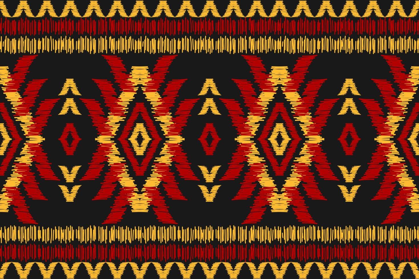 teppich ethnisch ikat muster kunst. geometrisches ethnisches ikat-nahtloses muster im stammes-. mexikanischer Stil. vektor