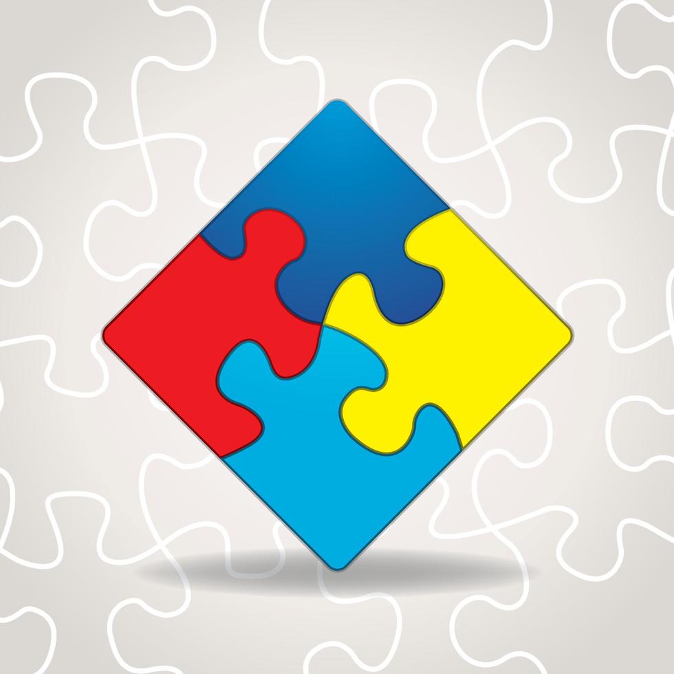 Autismus-Bewusstseinspuzzlespiel bessert Illustration aus vektor