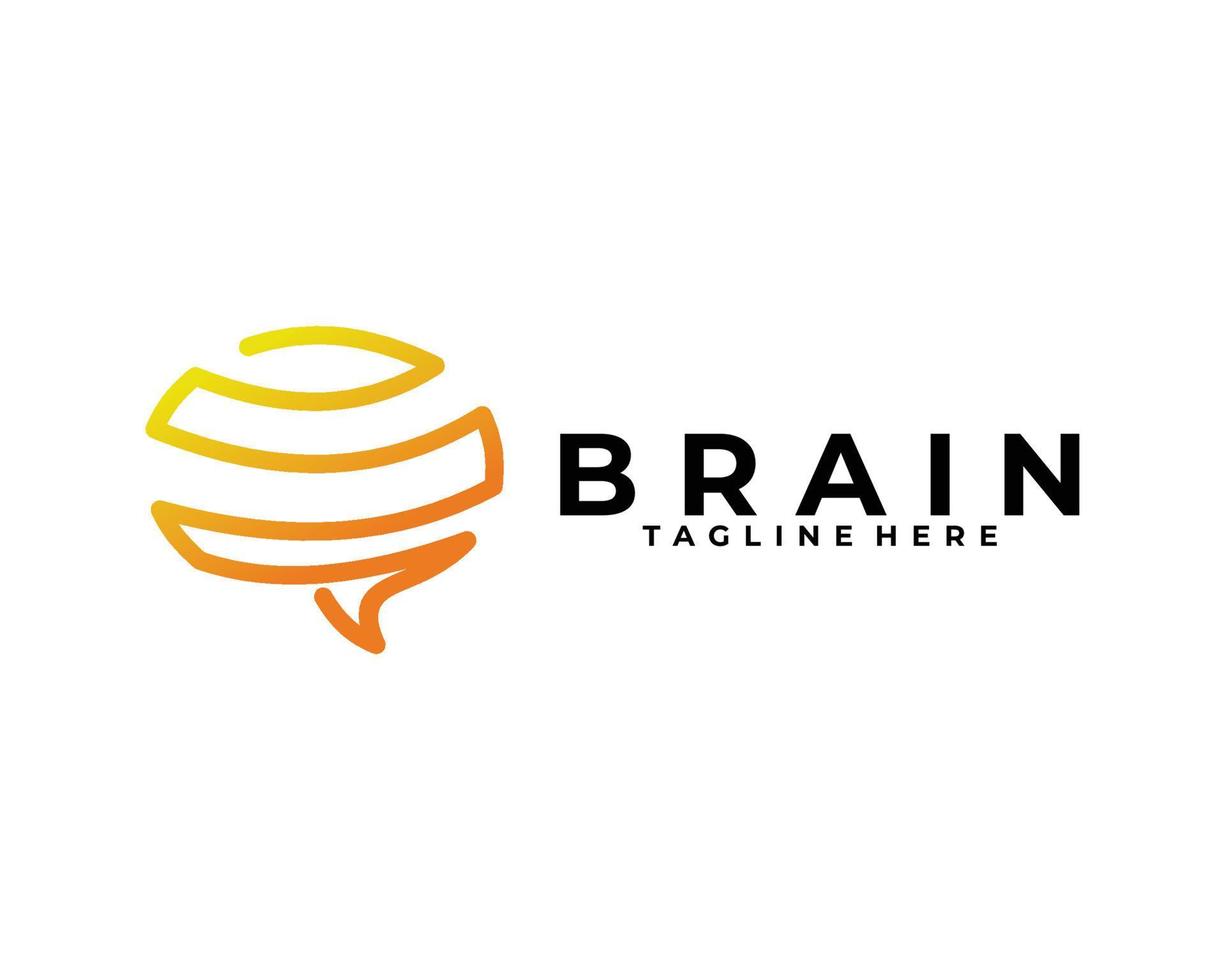 Gehirn-Logo-Icon-Vektor isoliert vektor