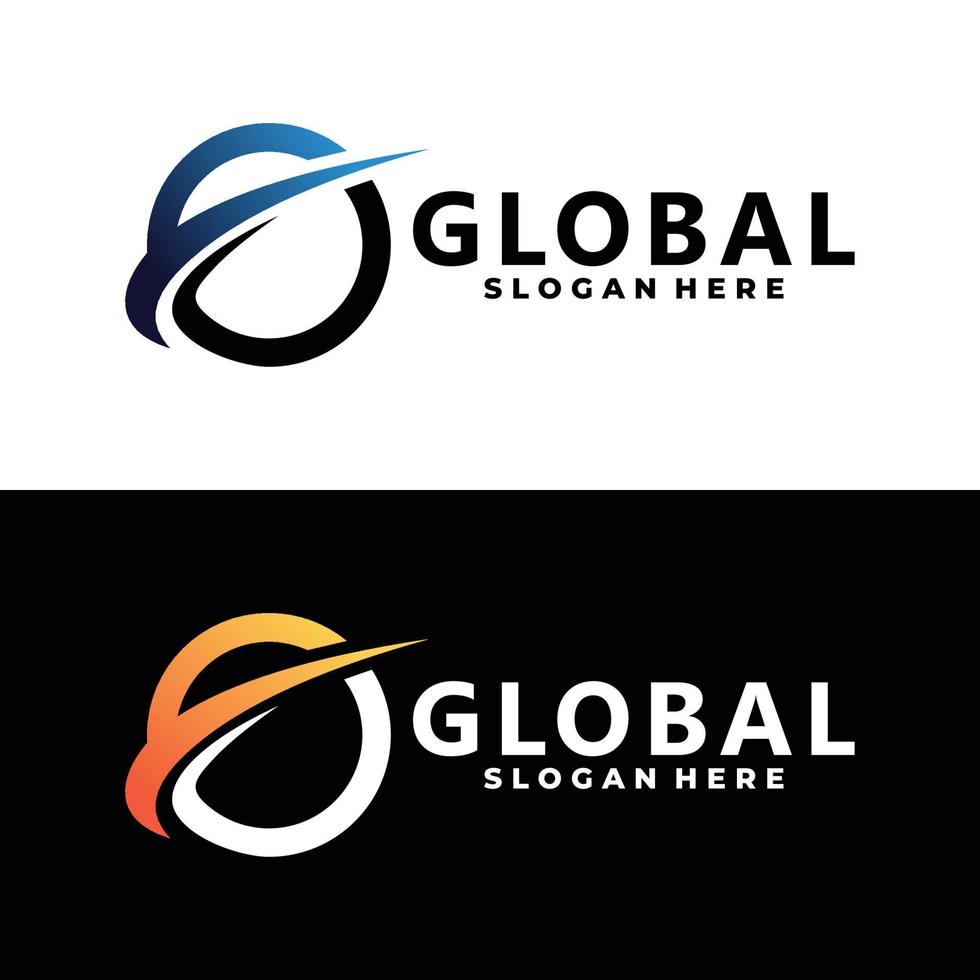 globales Vektor-Logo-Design isoliert vektor