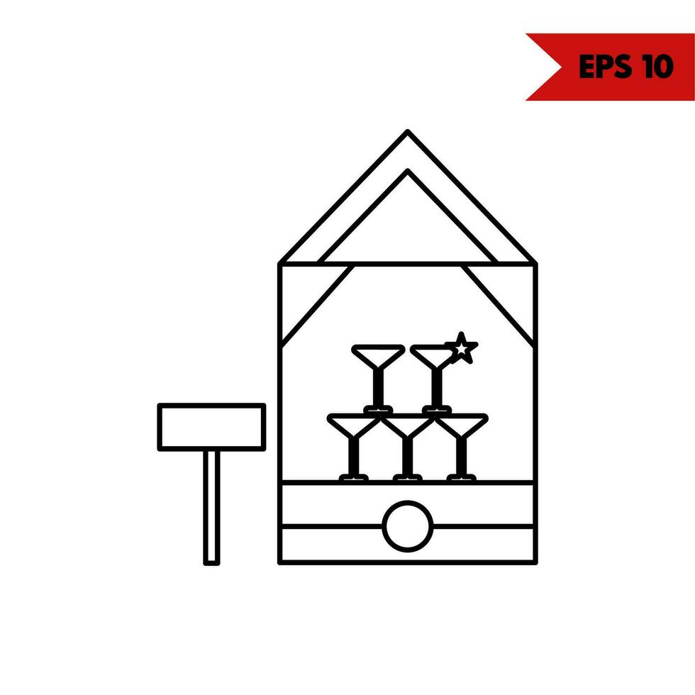 Illustration des Symbols für die Hauslinie vektor