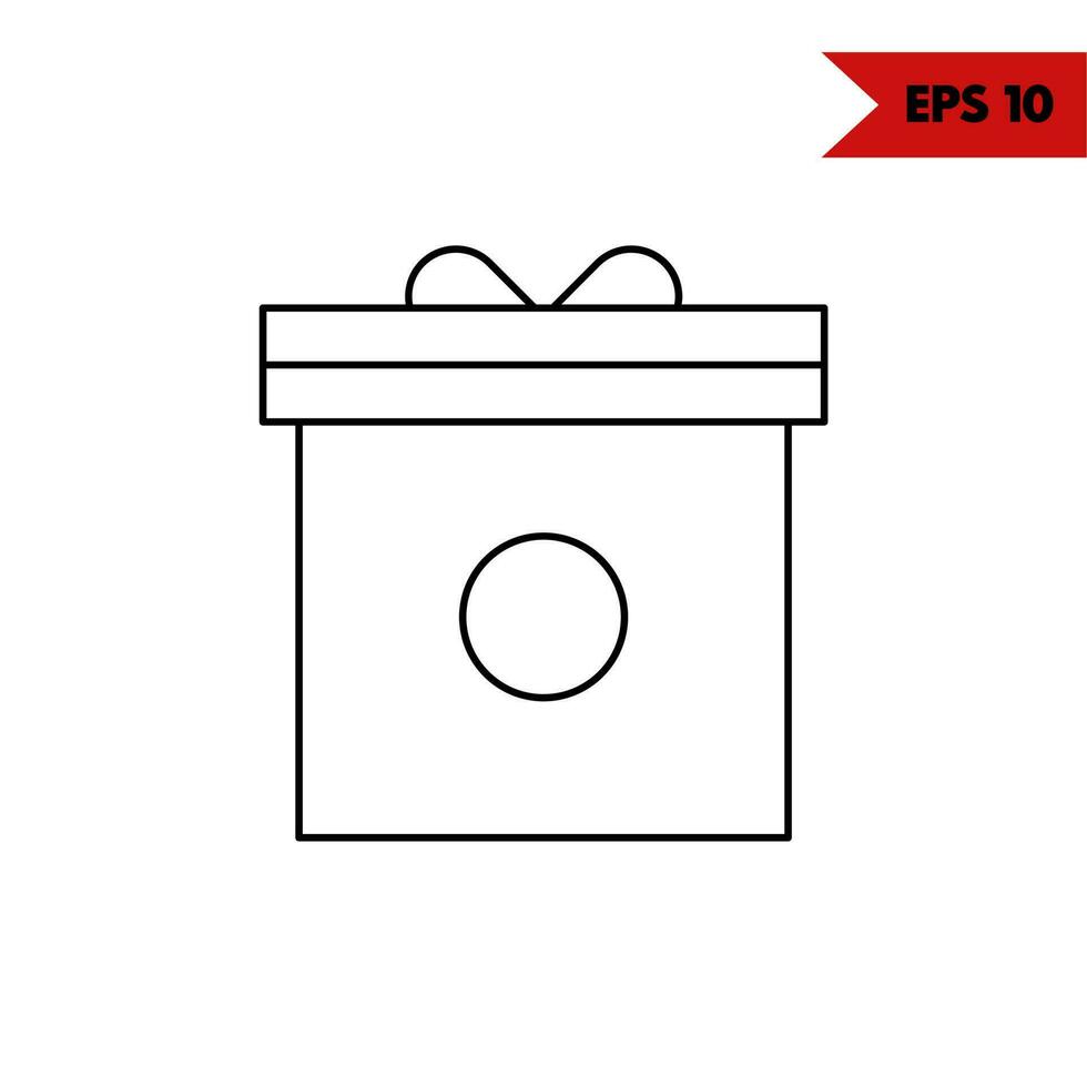 Illustration des Symbols für die Geschenkbox vektor